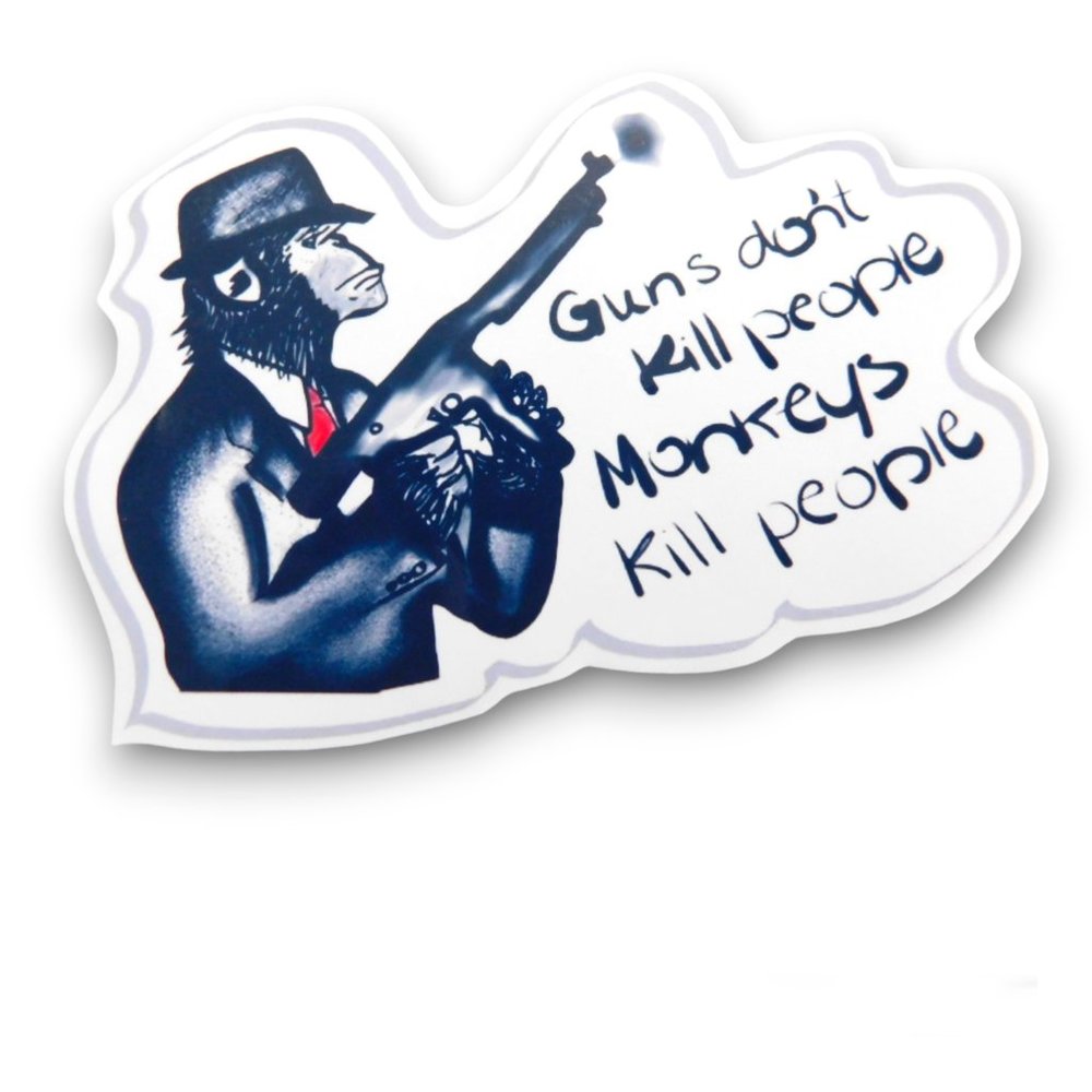 (2for10$ bundle) monkey killer , funny, sticker